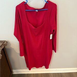 Old Navy Red Midi Dress